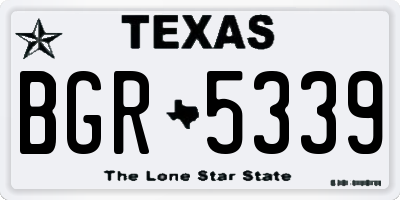 TX license plate BGR5339