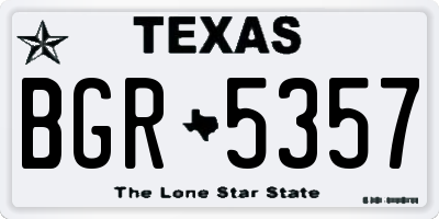 TX license plate BGR5357