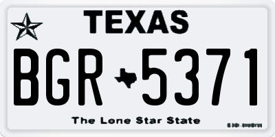 TX license plate BGR5371