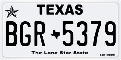 TX license plate BGR5379