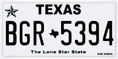 TX license plate BGR5394