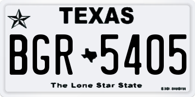 TX license plate BGR5405