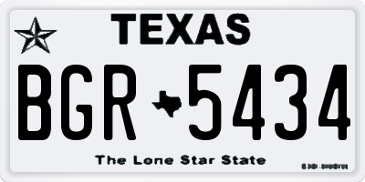 TX license plate BGR5434