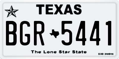 TX license plate BGR5441