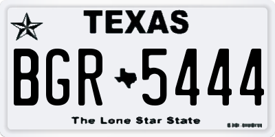 TX license plate BGR5444