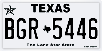 TX license plate BGR5446