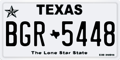 TX license plate BGR5448
