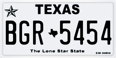 TX license plate BGR5454