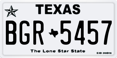 TX license plate BGR5457