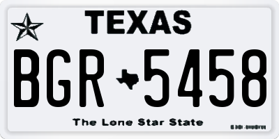 TX license plate BGR5458