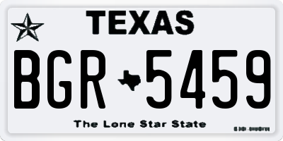 TX license plate BGR5459