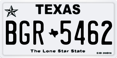 TX license plate BGR5462