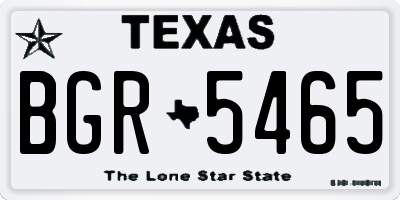 TX license plate BGR5465