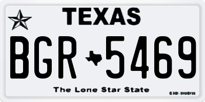 TX license plate BGR5469