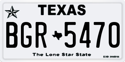 TX license plate BGR5470