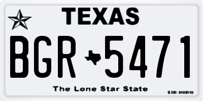 TX license plate BGR5471