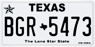TX license plate BGR5473