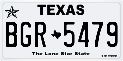 TX license plate BGR5479
