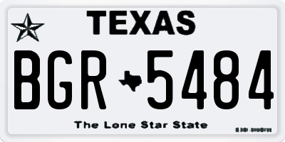 TX license plate BGR5484
