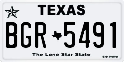 TX license plate BGR5491