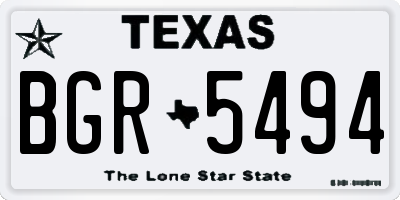 TX license plate BGR5494