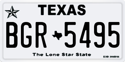 TX license plate BGR5495