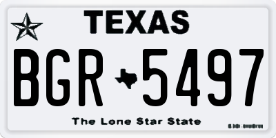 TX license plate BGR5497