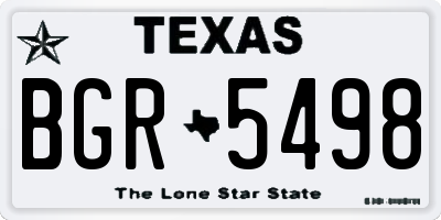 TX license plate BGR5498
