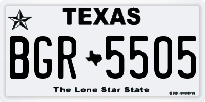 TX license plate BGR5505