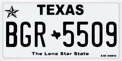 TX license plate BGR5509