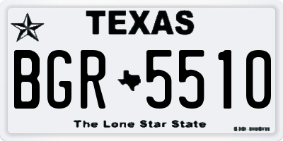 TX license plate BGR5510