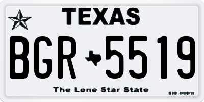TX license plate BGR5519