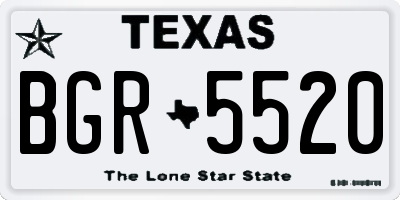 TX license plate BGR5520