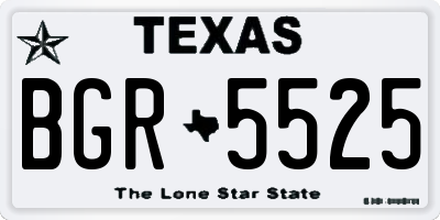 TX license plate BGR5525