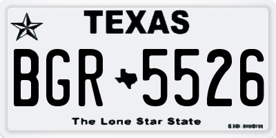 TX license plate BGR5526