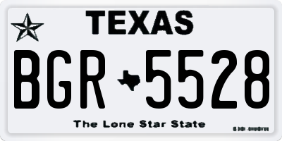 TX license plate BGR5528