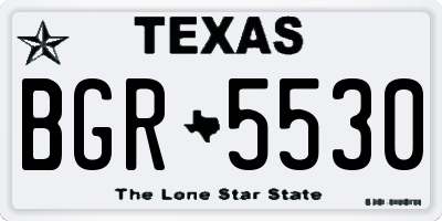 TX license plate BGR5530