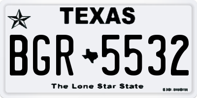 TX license plate BGR5532