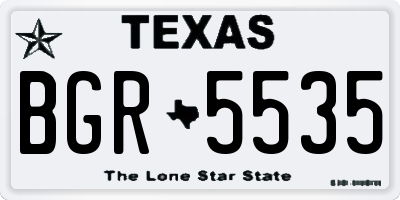 TX license plate BGR5535