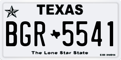 TX license plate BGR5541