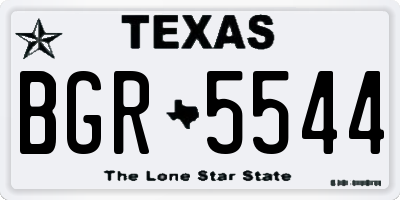 TX license plate BGR5544