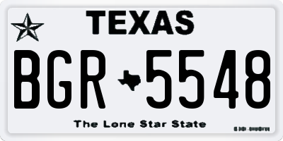TX license plate BGR5548
