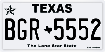 TX license plate BGR5552