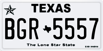 TX license plate BGR5557