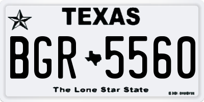 TX license plate BGR5560