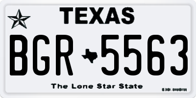 TX license plate BGR5563