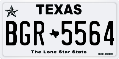 TX license plate BGR5564