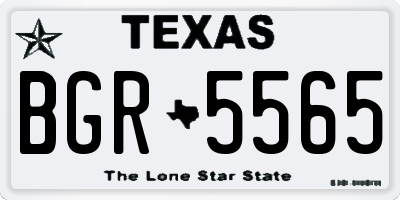 TX license plate BGR5565