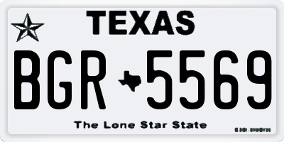 TX license plate BGR5569