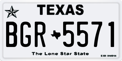 TX license plate BGR5571